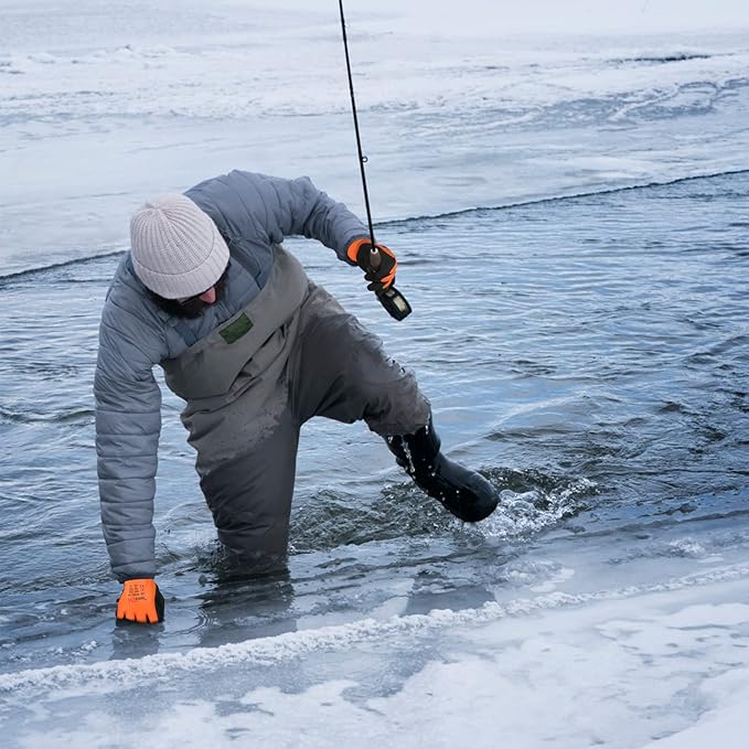 Waterproof Work Gloves for Men and Women, Hycool Thermal Insulated Freezer Rubber Coated Gloves,Super Grip L6201