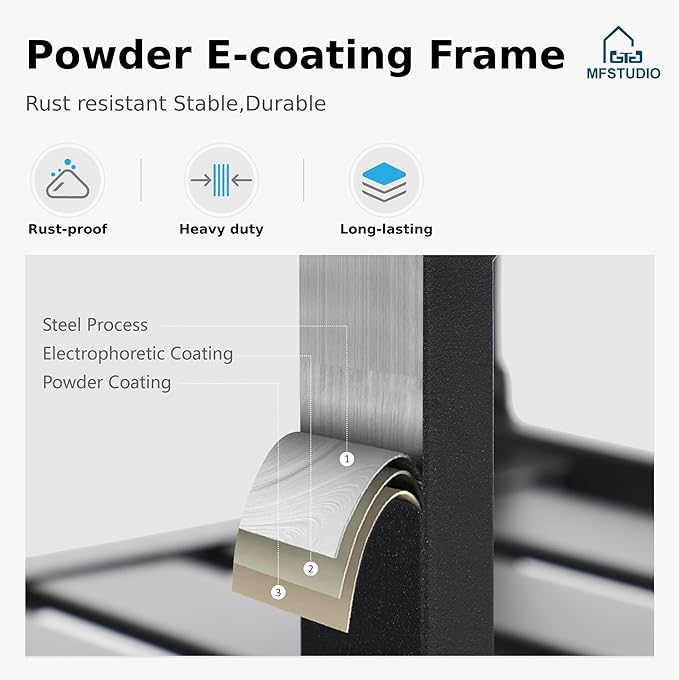 MFSTUDIO Patio Table and Chairs Set of 4, Patio Dining Set with Umbrella Hole, 5 Piece Outdoor Dining Set for Deck/Backyard/Poolside/Garden