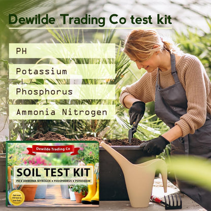 Soil Test Kit -140 Test- 2025 Updated- Testing PH Ammonia Nitrogen Phosphorus and Potassium - Tester for Your Vegetable Garden Lawn and Soil