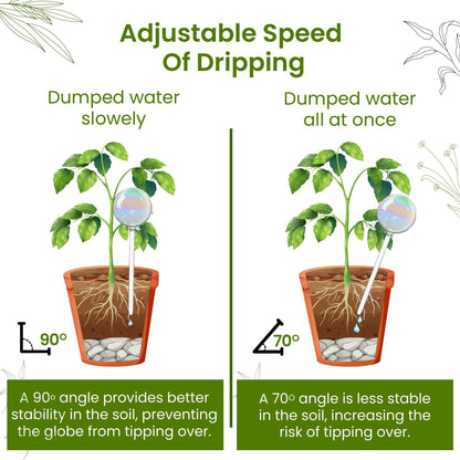 2 Pcs Iridescent Self Watering Globes, Glass Rainbow Plant Watering Globes, Self Watering Planter Insert, Automatic Plant Waterer Indoor, Plant Watering Devices, Plant Water Globes, Watering Bulb