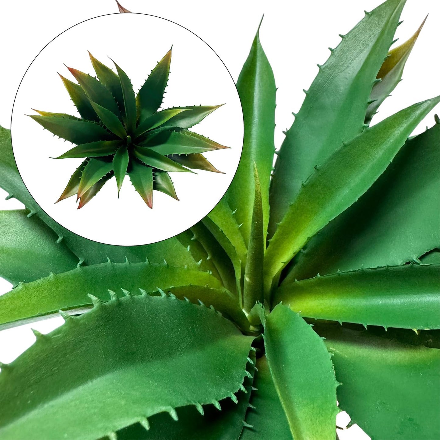 12.5 Inch Artificial Aloe Plant - Large Faux Succulents (Unpotted), Realistic Fake Plants for Home Decor Indoor Outdoor (Green)