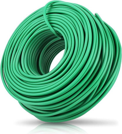 YDSL 100 Feet Soft Tie for Plants, Green Twist Garden Ties Gardening Supplies for Supporting Climbing Plants, Tomatoes, Vegetables, (Diameter - 2.5MM)