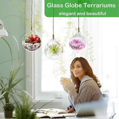 Propagation Station, Plants Terrarium, Plants Lover Gifts for Women,Plant Cutting Holder Home décor,Gifts for Women,House Warming New Home-3 Globe Shape