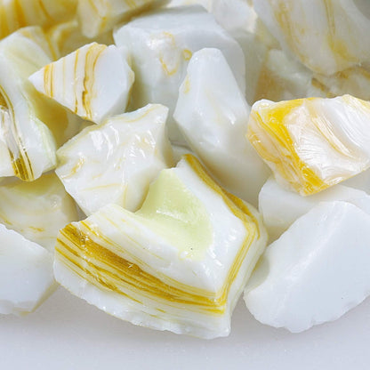 High Luster Reflective Fire Glass Gravel,Fire Gems,Fire Drops,Fire Glass Stones Chips for Fire Pit Fish Tank Aquarium Garden,1-2cm(3/8''-6/8''),540g/1.19lbs (China Yellow)