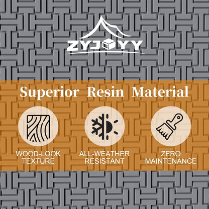 Outdoor Storage Box, 90 Gallon Deck Box, Waterproof Resin Storage Bin for Patio Cushions, Gardening Tools, Lockable, UV Resistant, Grey