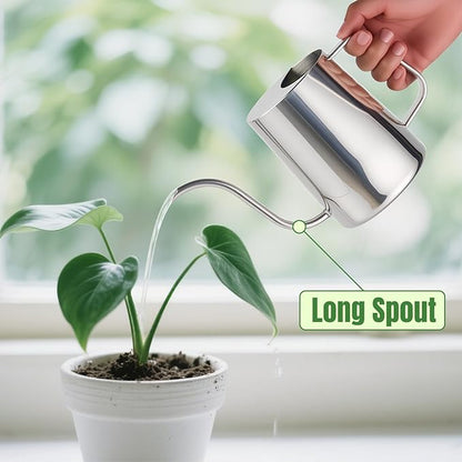 Watering Can for Indoor Plants, Indoor Watering Can with Long Spout and Handle Rust-Proof 304 Stainless Steel Material (1000ml/34oz)