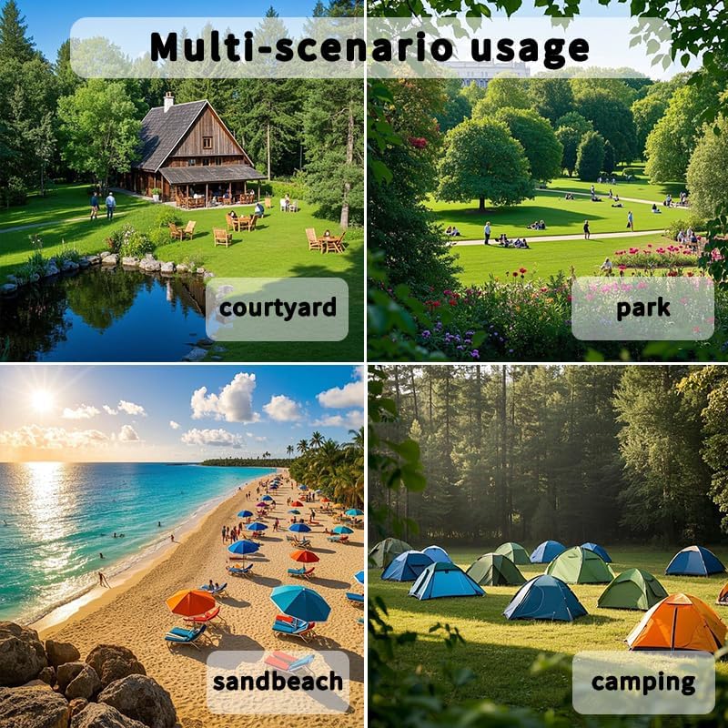 Double Hammock, Heavy Duty Portable, 500 lb Weight Capacity, Perfect for Both Indoors and Outdoors, 2 Person Hammock with Carrying Bag, Blue White