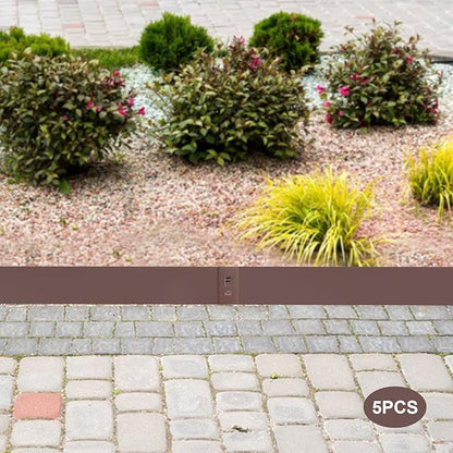 Steel Landscape Edging 5-Pack, 39" Metal Edging for Landscaping, Flexible Metal Landscaping Edging for Yard Pathway & Flower Beds – Lawn Edge for Garden Design, Paths and Patios