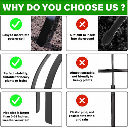 2-Piece Metal Garden Trellis Obelisk for Climbing Plants – 12.6 x 17.5 Inches - Stylish Topiary Frame for Outdoor Roses and Potted Plants – Durable Powder Coated Finish