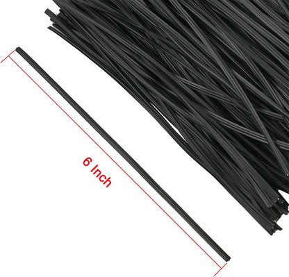 300 Pcs 6 inch Black Plastic Twist Ties, Cable Ties, for Bags, Gardening Tools