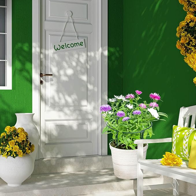 HiGift 16 Pack Plant Support Stakes, Half Round Metal Garden Plant Stake Indoor Peony Cages and Supports, Green Plant Support Ring Border for Tomato,Hydrangea,Flower Outdoor (10" Wide x 15.8" High)