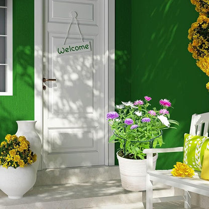 HiGift 8 Pack Plant Support Stakes, Half Round Metal Garden Plant Stake Indoor Peony Cages and Supports, Green Plant Support Ring Border for Tomato,Hydrangea,Flower Outdoor (10" Wide x 15.8" High)