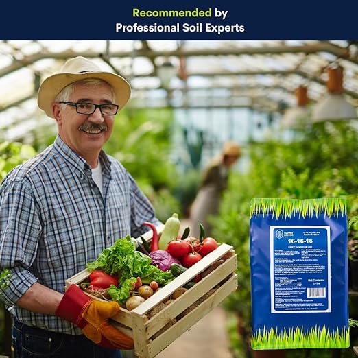 Supply Solutions 16-16-16 Complete Lawn & Garden All Purpose Granular Fertilizer - The Ultimate Plant Food for Lush Greenery & Vibrant Blooms - for All Plants, Vegetables, Fruits, and Berries - 10lbs