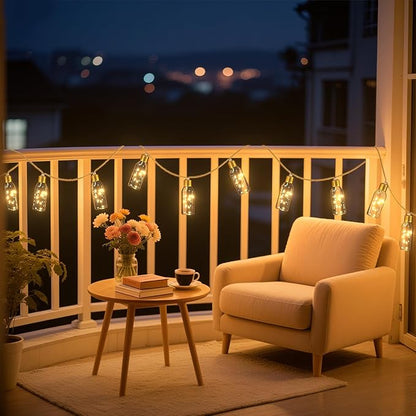 SoulBay LED String Lights with Remote, 19.7 FT Outdoor Waterproof USB Rechargeable Rope Lights, Timer Function for Patio, Camping, Indoor Yard, Christmas Decor