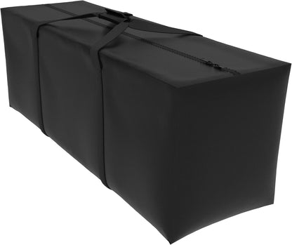 Outdoor Rectangular Cushion/Cover Storage Bag, Protective Zippered Storage Bags with Handles, 60"X20"X28" Black