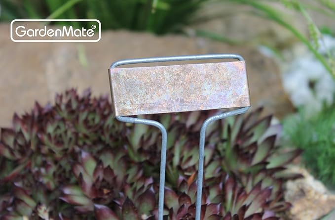 GardenMate 25-Pack Weatherproof Banner Copper Metal Plant Labels, Height 10.5", Label Area 2.5'' x 7/8''