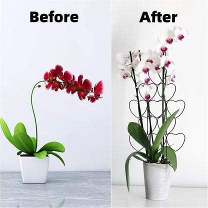 Garden Plant Trellis for Indoor Plants, Stackable Heavy Duty Metal Trellis Supports for Climbing Plants or Houseplants, 3 Pack, Black