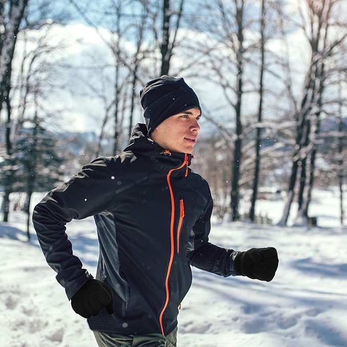 SATINIOR Magic Winter Gloves Unisex Gloves Knit Stretchy Mitten Full Fingers Warm Mitten for Men Women Sports