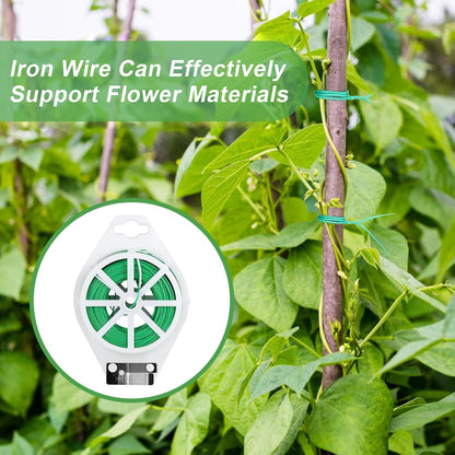 328feet Plant Ties with Cutter, Twist Ties for Tomato Vines and Garden Plants, Adjustable Length Garden Wire for Plants