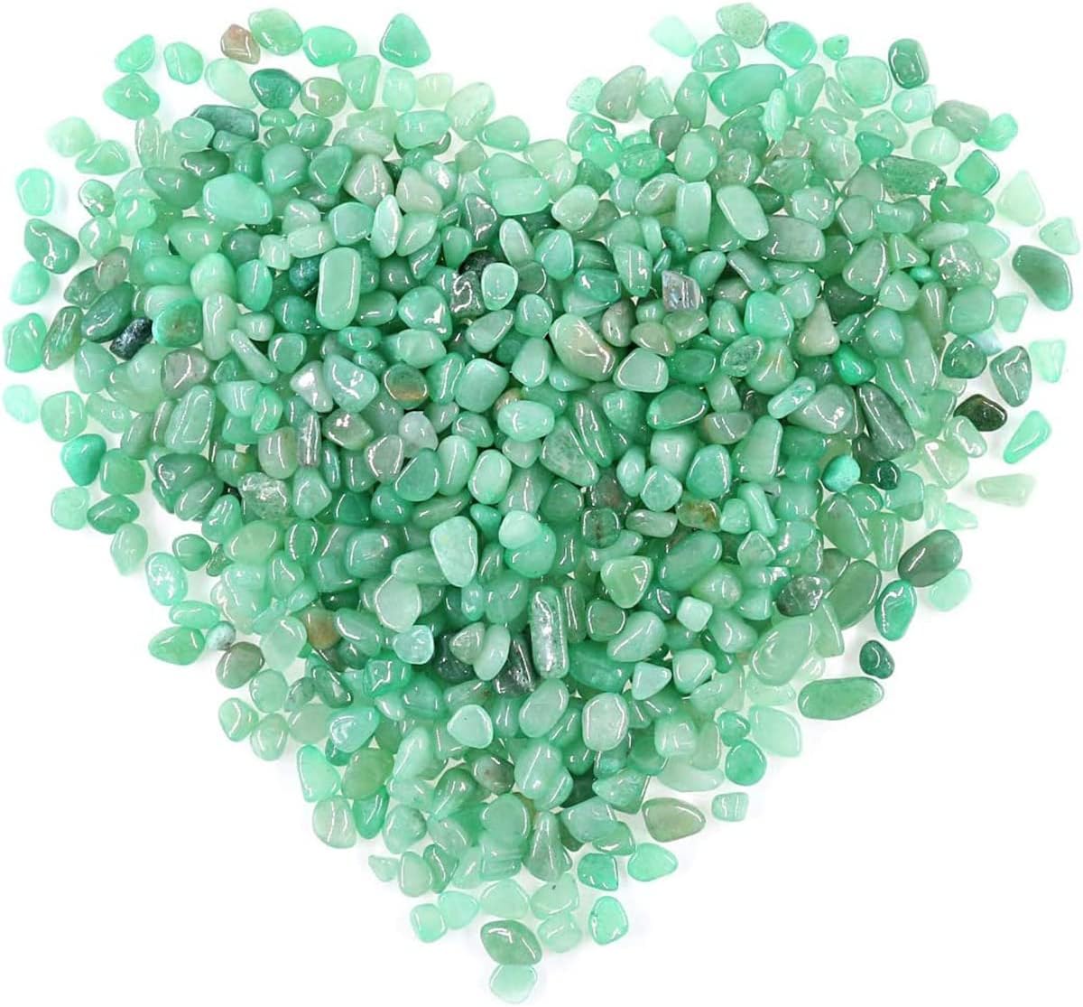 WAYBER Decorative Rock Stones, 2 Lbs/920g Irregular Green Crystal Pebbles Quartz Gravel for Aquarium Turtle Tank Decoration/Succulent Plant Landscape/Flowerpot Vase Ornament