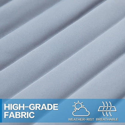 PNAEUT Double Hammock with Stand for Outside, Rope Hammocks with Polyester Pad 2 Person, 12ft Heavy Duty Stand, Extra Pillow, Storage Sidebag, Max 475 lbs Capacity (Gray)