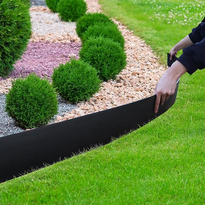 Hugeleaf 26 Feet Landscape Edging with 25pcs Spikes 4.5 Inch Tall Garden Edging for Landscaping, Garden, Flower Beds, Lawn (Black)