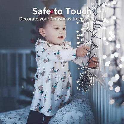 100FT 2000 LED Cluster Christmas Lights, Christmas Tree Lights Outdoor Indoor with 8 Modes & Timer & Remote, Firecrackers String Lights Waterproof for Garland Party Xmas Decorations, Cool White