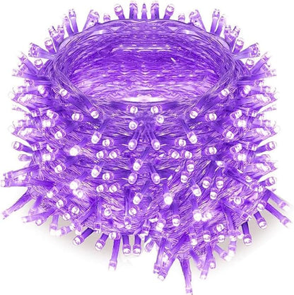 FULLBELL Fairy Lights Outdoor String Lights 33ft 100 LED with Memory Modes Controller, Extendable Christmas Lights Decorations for Wedding, Christmas, Party, Patio, Indoor Outdoor (Purple)