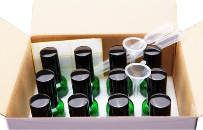 YIZHAO Amber Glass Spray Bottles 2oz, with Small Fine Mist Spray, Metal Cap, Refillable for Essential Oil,Travel,Cleaning,Perfume,Aromatherapy,Makeup – 12 Pcs