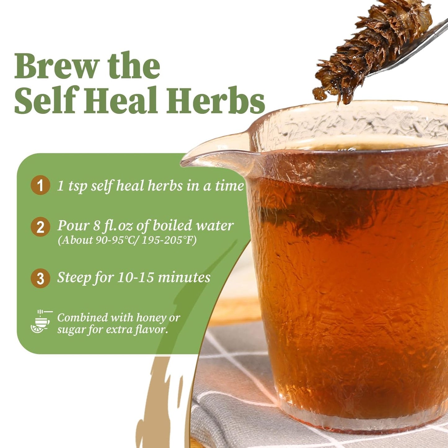 FullChea - Whole Self Heal Herb, 3oz/85g - Prunella Vulgaris Loose Leaf Herbal Tea - Natural Dried Xia Ku Cao- No Additives, Non-GMO, Caffeine-free - Supports Liver & Eye Health