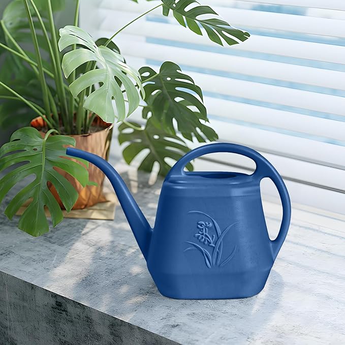Plastic Watering Can - Blue - 1 Gallon