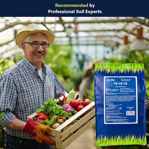 Supply Solutions 16-16-16 Complete Lawn & Garden All Purpose Granular Fertilizer - The Ultimate Plant Food for Lush Greenery & Vibrant Blooms - for All Plants, Vegetables, Fruits, and Berries - 25lbs