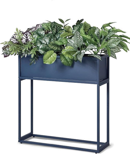Cocoyard Modern Rectangular Planter Flower Box (Navy, 28" H)