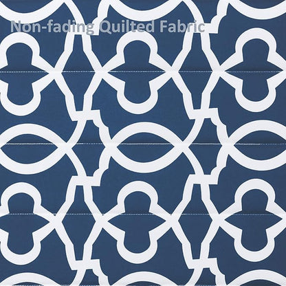 SUNCREAT Double Tree Hammock with Hardwood Spreader Bar, Extra Large Soft Pillow, Heavy Duty Hanging Hammock for Indoor, Outdoor, Blue Pattern