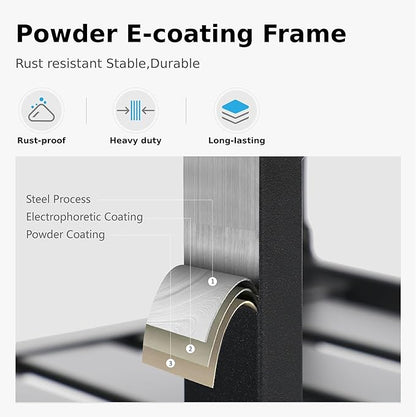 MFSTUDIO Patio Table and Chairs Set of 4, Outdoor Dining Set with Metal Table and Swivel Chairs, 5 Piece Patio Furniture Set for Deck/Backyard/Poolside/Garden