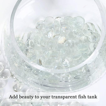 11LB Clear Flat Glass Marbles for Vase Filler, Aquariums, Hydroponics, Fire Pit & Home Decor