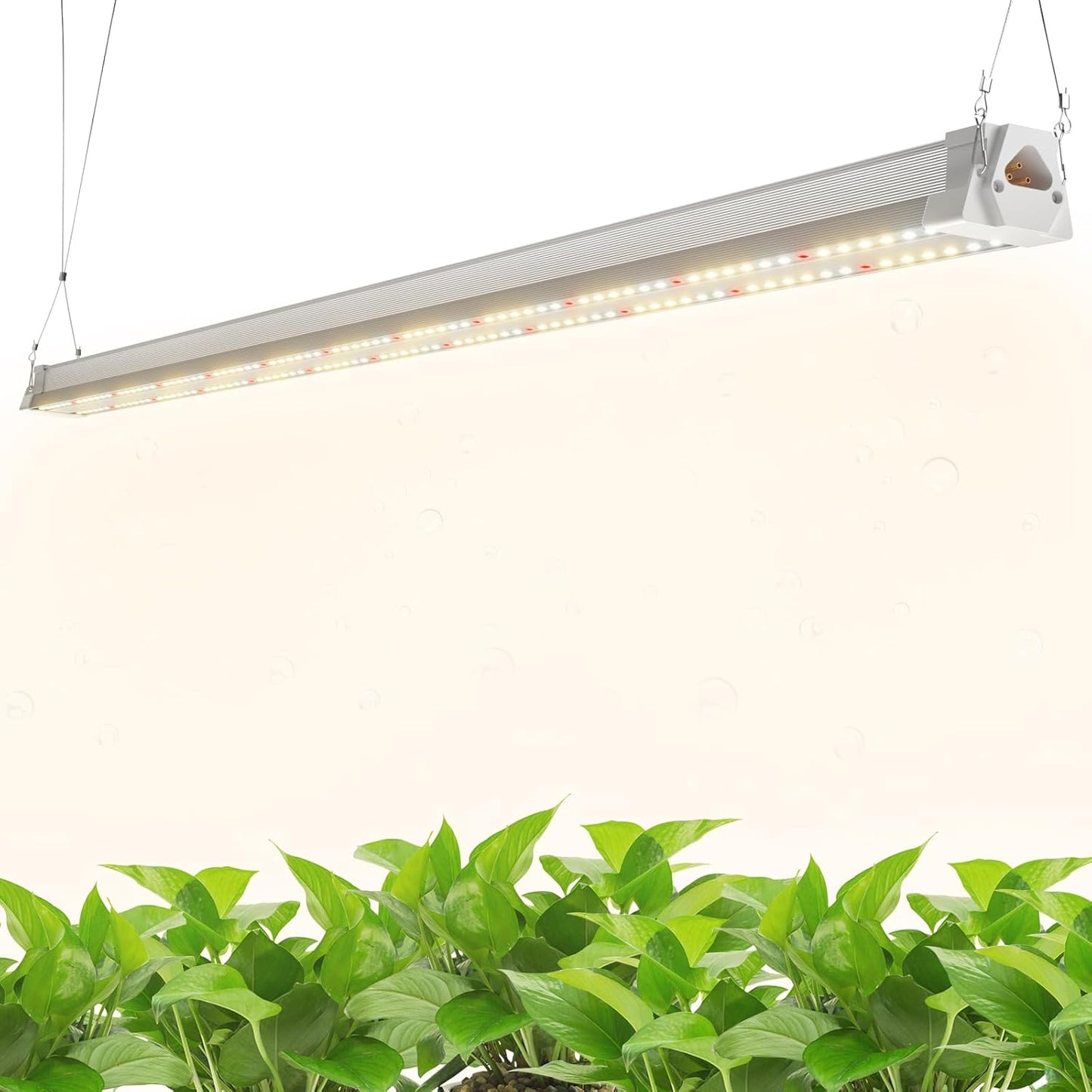 FREELICHT 1 Pack 4FT LED Grow Light, 40W (250W Equivalent), Full Spectrum Sunlight Growing Lamp Fixture, Linkable Hanging Plant Light for Hydroponic Indoor Plants Seeding, Plug-in with On/Off Switch