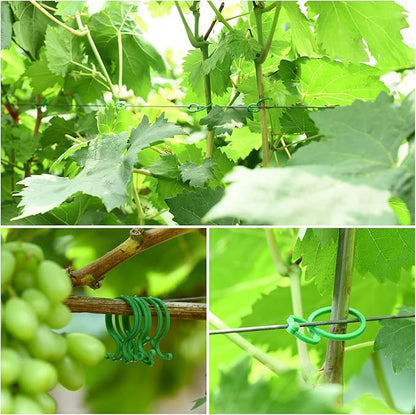 80 Feet Soft Plant Ties - Green Twist Ties with 20 PCS Clips, Gardening Supplies for Plants & Home Organization - 3mm Diameter