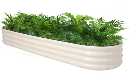 Galvanized Raised Garden Bed Kit Outdoor Metal Garden Planter Box for Backyard Gardening, Planting Vegetables, and Patio (94.4"x23.6"x11.8")