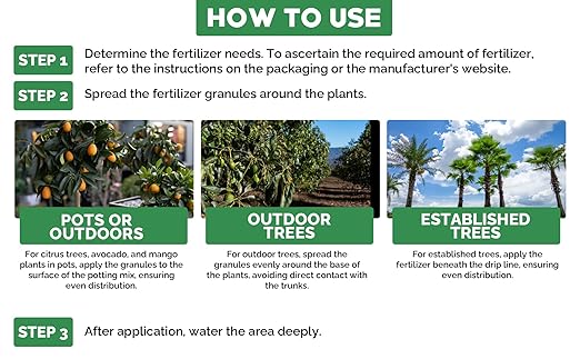 Avocado & Citrus Tree Fertilizer for Indoor & Outdoor Plants | Quick-Release Nitrogen - Citrus Fertilizer (3 Quarts)