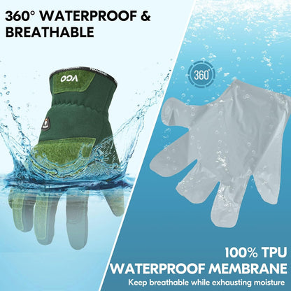 Vgo... Winter Gardening Gloves Women,Safety Work Gloves, Puncture-proof,Thornproof,Touchscreen(1 Pair,S,Green,SL7471FLWP)
