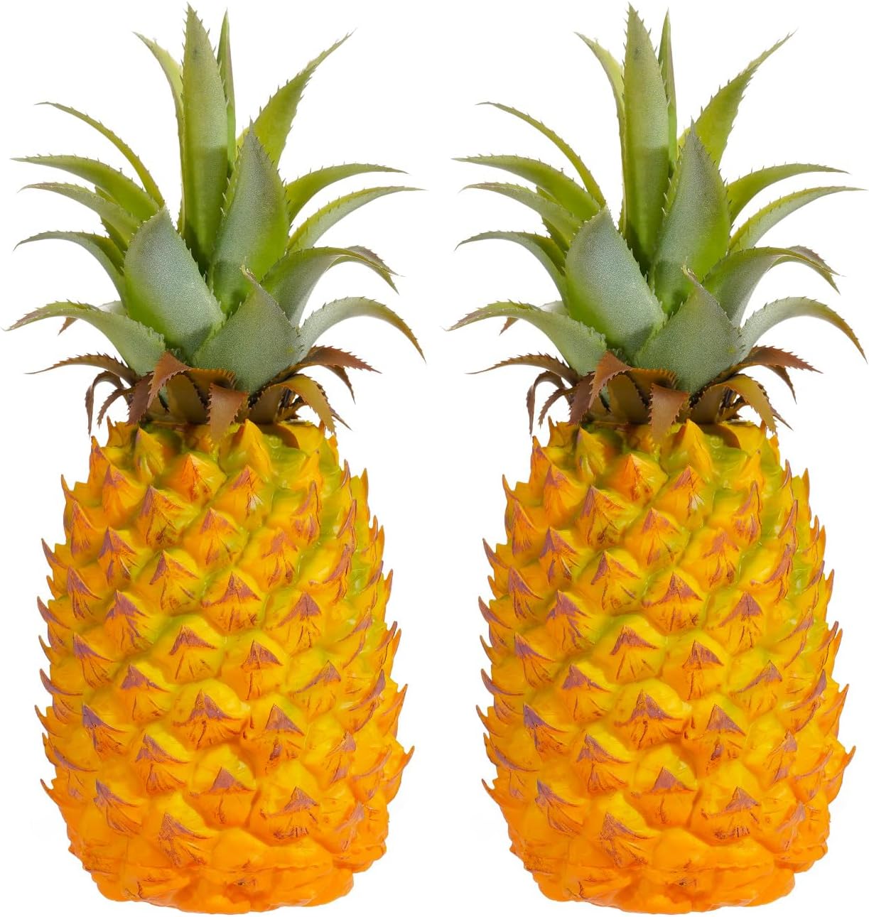 QIRMIZI 2 Pack Artificial Pineapple -Simulated Fruit Decoration, Lifelike Fake Fruit Model, Perfect for Home Decor, Kitchen, Party & Photography Prop – Realistic & Eco-Friendly,Yellow Small