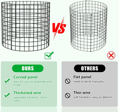 10 Pack Plant Protector from Animals, 13x12 inch Wire Plant Cages Mesh Plant Cage Garden Plant Protector, Sturdy Bunny Barricades Chicken Wire Cloche Plant Protectors for Keeping Bunny Animals Out