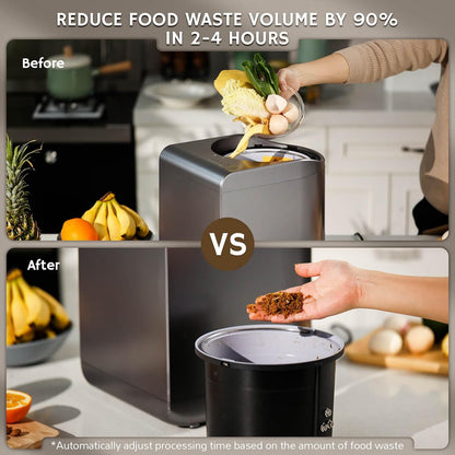 Airthereal Revive Food-to-Soil System, Odorless Countertop Electric Kitchen Composter, 1-Click Smart Operation, Powerful Sharksden Trinity Blade to Cycle Food Waste into Earth Nutrition