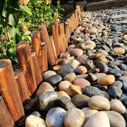 2lbs White River Rocks, 1-2 Inch Natural Pebbles for Indoor Plants, High Polished Decorative Stones Vase Filler Fish Tank Aquariums Landscaping Garden Outdoor and Indoor DIY