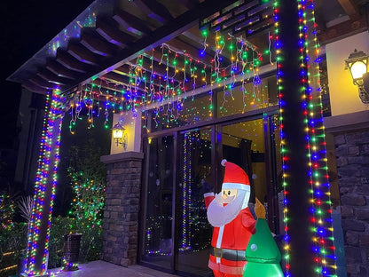 YEGUO Solar Fairy Lights Outdoor Waterproof, 4 Pack Each 33ft 100 LED String Lights, 8 Modes Silver Wire Twinkle Lights (Multicolor)