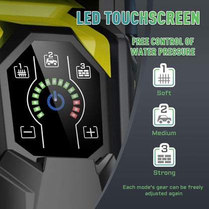 Pressure Washer with 4 Quick Connect Nozzles,Inlet Hose & Filter, Foam Cannon for Cars/Fences/Driveways Cleaning