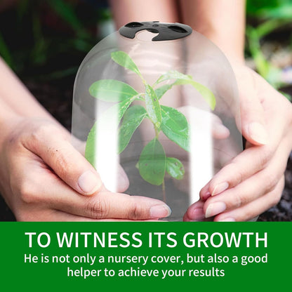 30Pcs Plant Protector Cover Round Plastic Garden Cloche Dome Plant Cover Mini Greenhouse, Garden Cloche Dome Plant Bell Cover for Outdoors Plants (7.7" Dia x 6.7" H with 90 Securing Pegs)