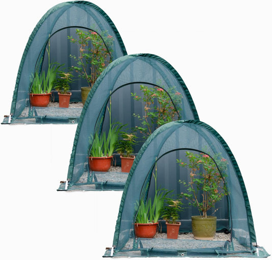 Pop up Gardening Net Cover,36x36x39 inch Pack of 3 Pest Guard Cover for Vegetables Fruits Durable Plant Gardening Net Pop-Up Chicken Pen for Small Animals Outdoor Run and Pet Enclosure