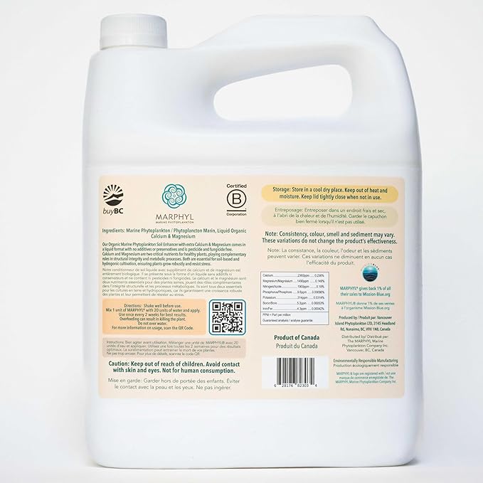 MARPHYL Organic CALMAG Liquid Fertilizer, Calcium + Magnesium, Corrects Common Plant Deficiencies, for Garden, Flowers, Vegetables, Succulents, Bamboo, Hydroponics 33.8 oz